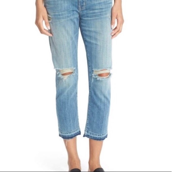 Current/Elliott Cropped Straight-legged jeans - Picture 1 of 8